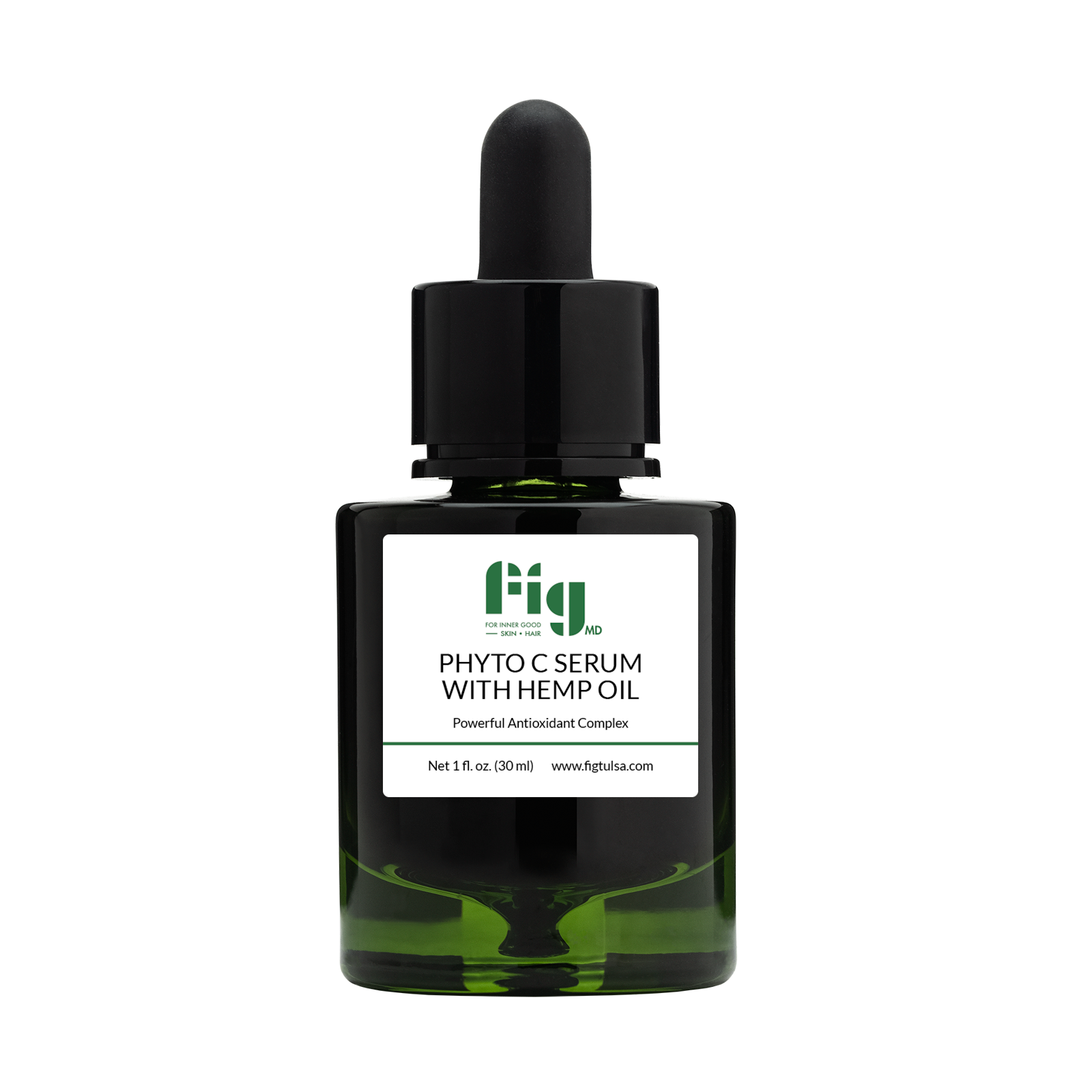 Fig MD Phyto C Serum bottle with hemp oil for soothing and reducing redness in all skin types