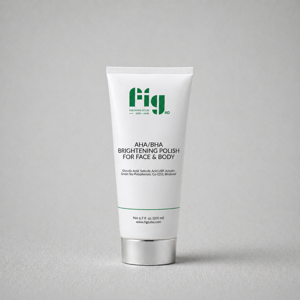 Fig MD AHA/BHA brightening polish for face and body with exfoliating acids and antioxidants