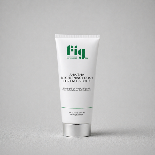 Fig MD AHA/BHA brightening polish for face and body with exfoliating acids and antioxidants