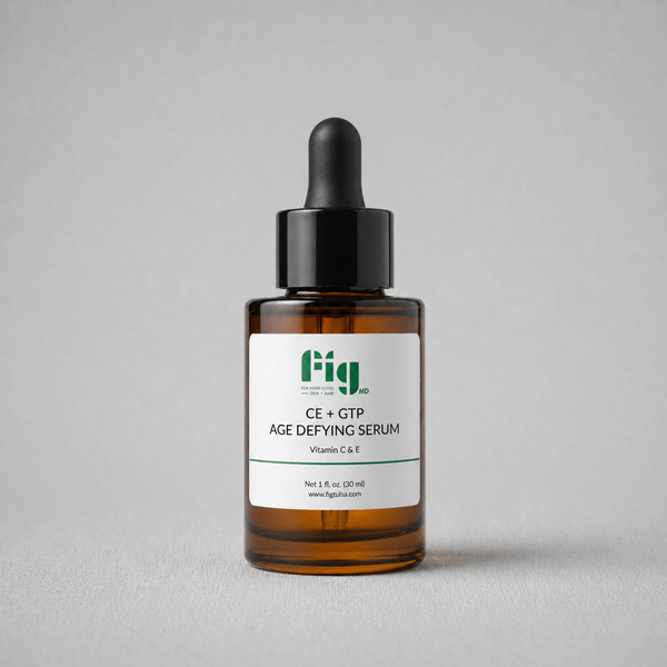 Fig MD CE + Gap Age Defying Serum bottle with Vitamin C and antioxidants for anti-aging skincare