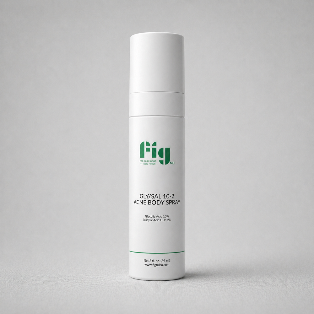 Fig MD Acne Body Spray for clear skin with glycolic and salicylic acid formula