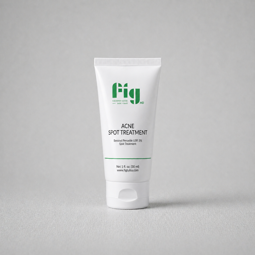 Fig MD Acne Spot Treatment tube with antibacterial gel for blemishes and acne prevention