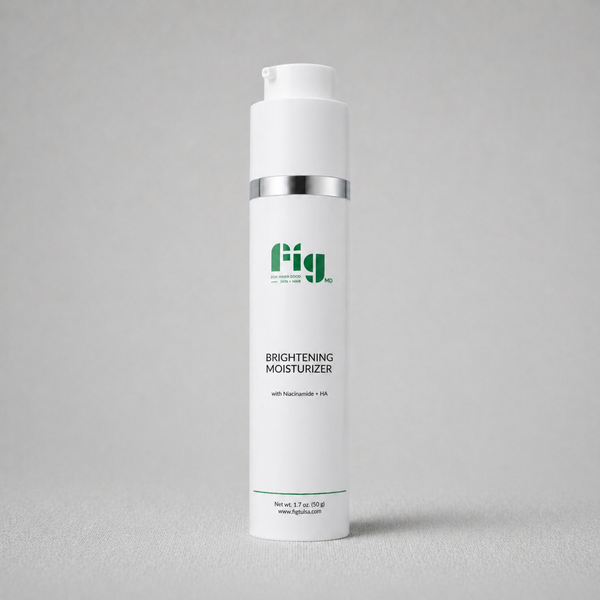 Fig MD Brightening Moisturizer jar with hydrating and anti-aging cream for dry skin relief