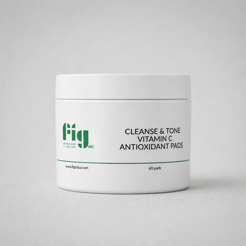 Fig MD Cleanse + Tone Vitamin C Pads for refreshing and toning skin with antioxidants