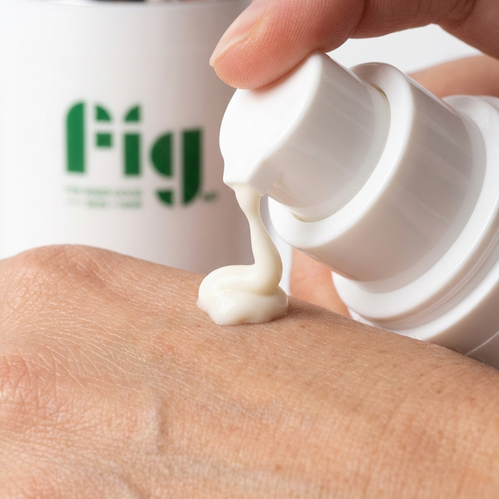 Fig MD Daily Sheer Sunscreen SPF 50 bottle with lactic acid and niacinamide for brightening