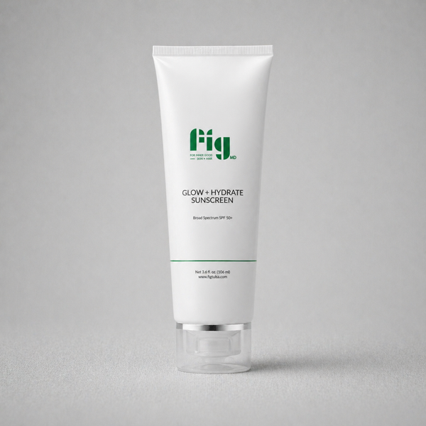 Fig MD Glow + Hydrate Sunscreen SPF 50+ with antioxidants and hydration benefits
