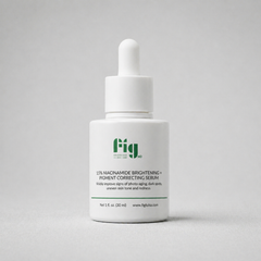 Fig MD Niacinamide Brightening serum bottle with natural ingredients for even skin tone and reduced discoloration