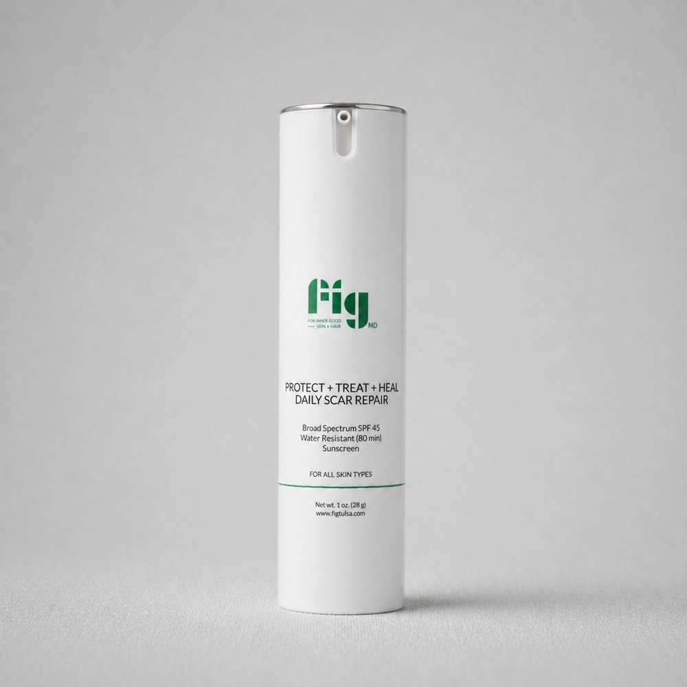 Fig MD Protect + Treat + Heal Daily Scar Repair Sunscreen with SPF 45, anti-aging scar care, and mineral sun protection