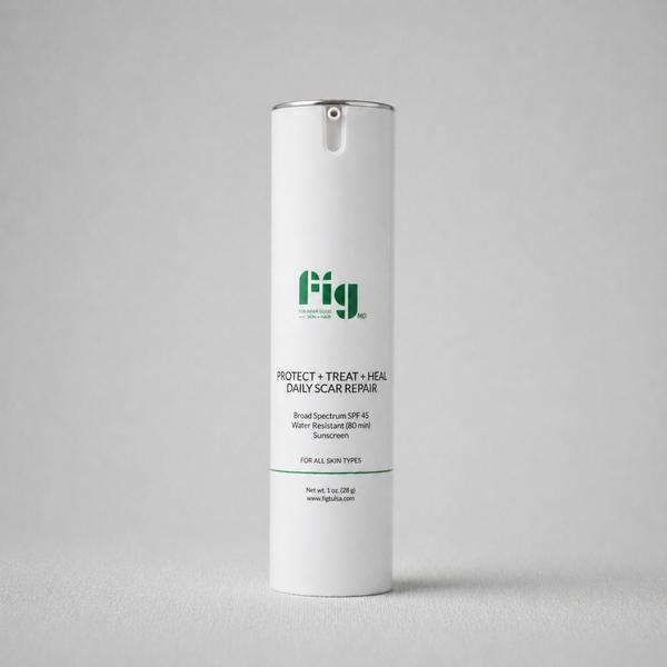 Fig MD Protect + Treat + Heal Daily Scar Repair Sunscreen with SPF 45, anti-aging scar care, and mineral sun protection