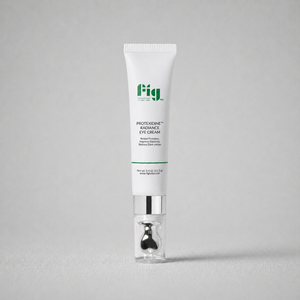 Fig MD Protexidine Radiance Eye Cream with cooling metal applicator for firming, brightening, and reducing wrinkles around eyes