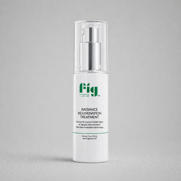 Fig MD Radiance Rejuvenation Treatment reduces fine lines, wrinkles, and discoloration for brighter, even skin tone.