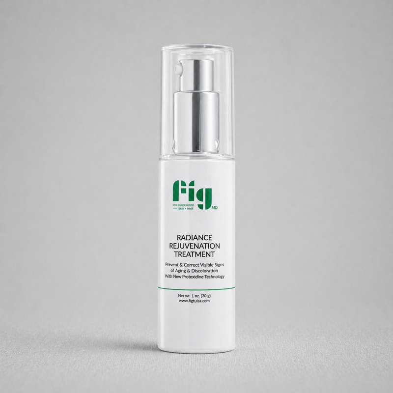 Fig MD Radiance Rejuvenation Treatment reduces fine lines, wrinkles, and discoloration for brighter, even skin tone.