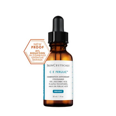 SkinCeuticals CE Ferulic vitamin C serum with antioxidant protection in amber dropper bottle