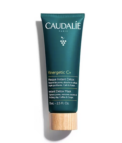 Caudalie Instant Detox Mask Vinergetic C+ tube with wooden cap for pore tightening and sebum removal